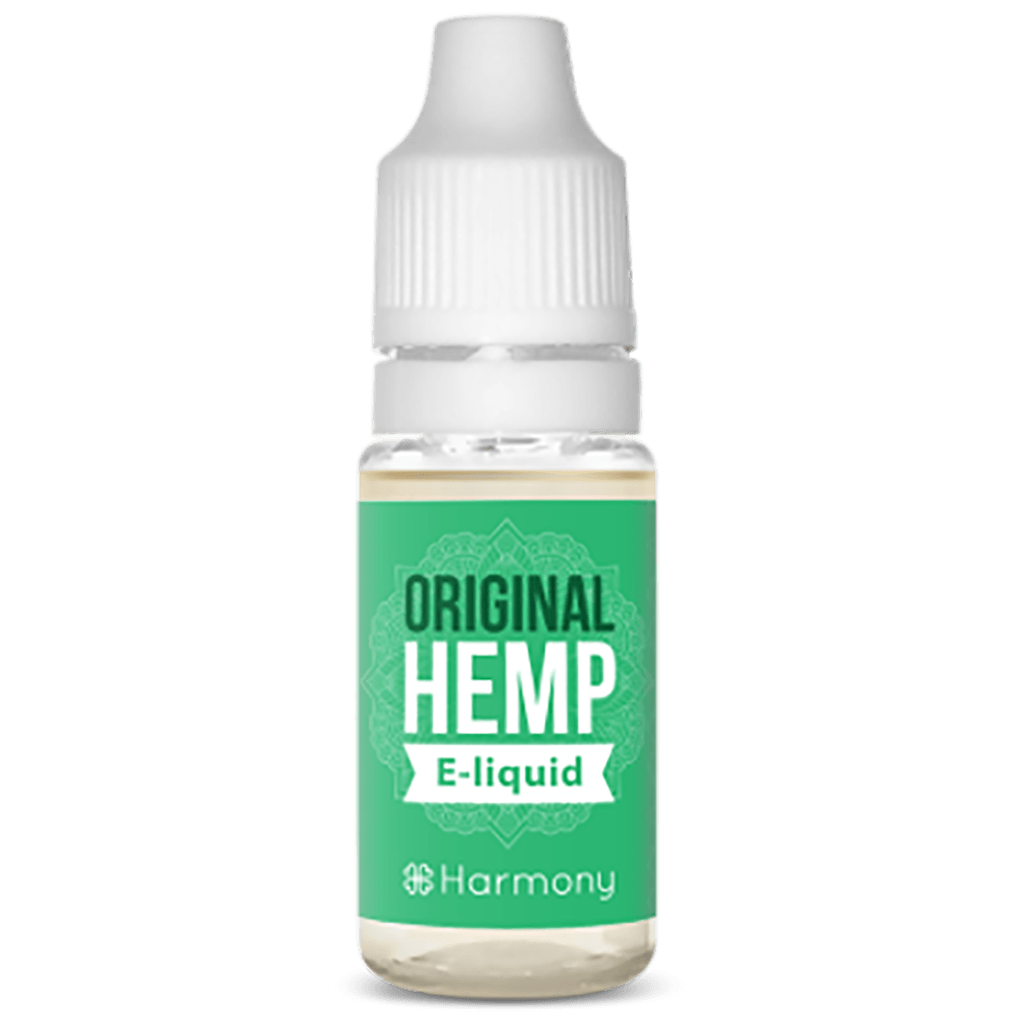 En flaske Harmony E-Væske 600mg CBD – Classic Hemp (10ml) e væske.