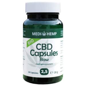 Medihemp CBD Kapsler 2,5% (12,5mg) i hamp cbd kapsler.