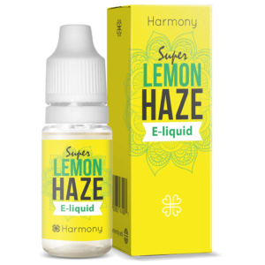 Harmony E-Væske 100mg CBD – Lemon Haze (10ml) og væske.