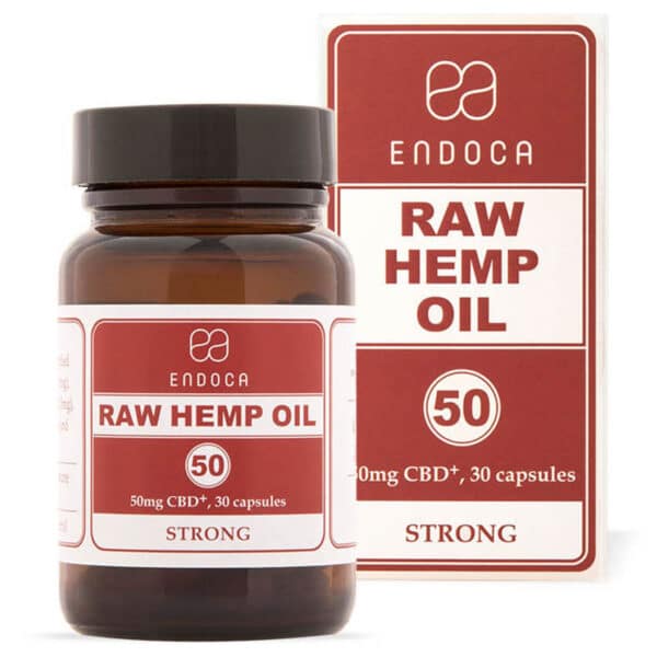 Endoca CBD Kapsler 15% (30 stk) rå hampoliekapsler.