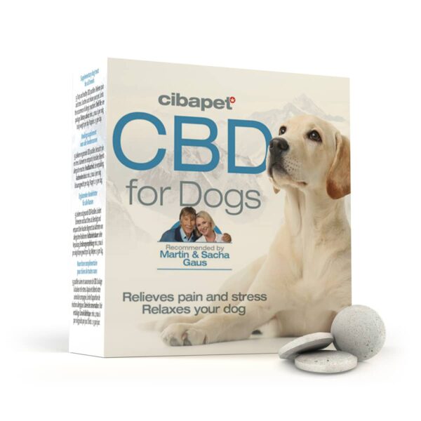 En æske CBD kapsler til hunde (3,2 mg) til hunde.
